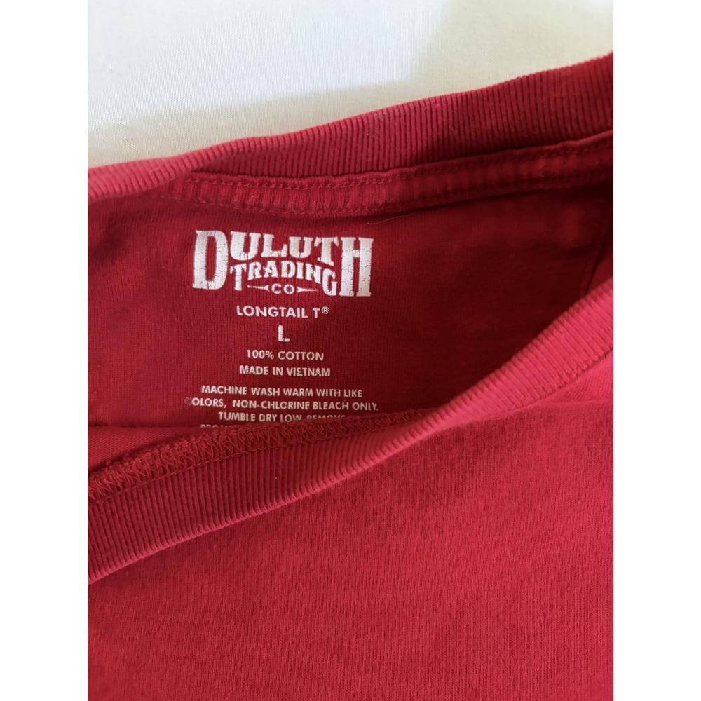 Duluth Long Sleeve Mens Longtail Size L - Picture 2 of 6
